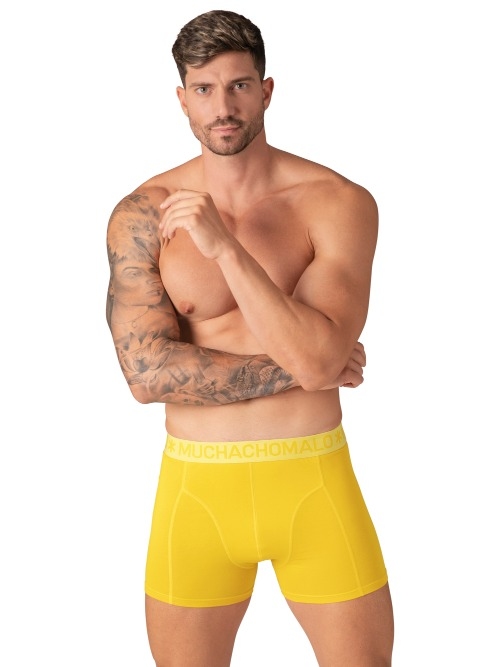 Muchachomalo Solid blauw katoenen boxershort