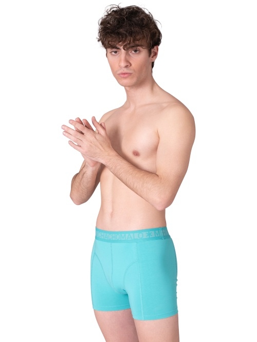 Muchachomalo Solid blauw katoenen boxershort