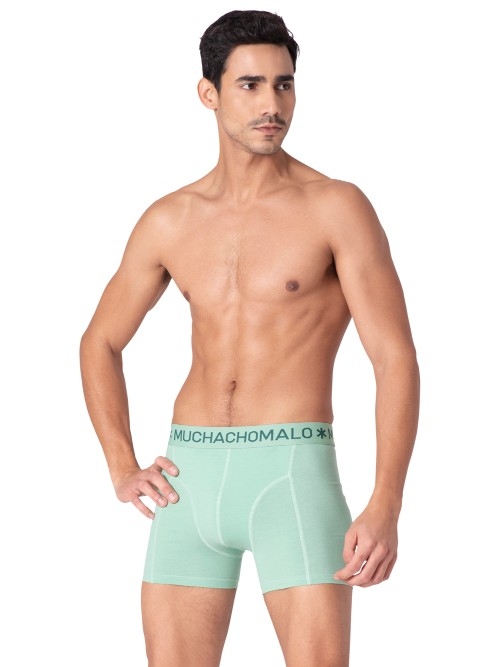 Muchachomalo Solid zwart katoenen boxershort