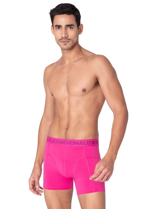 Muchachomalo Solid zwart katoenen boxershort