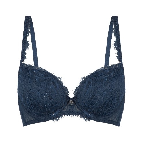 LingaDore Sparkling Blue marine blauw push up bh