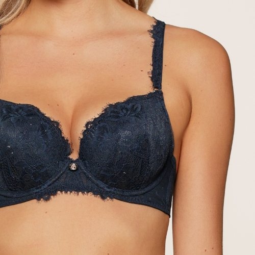 LingaDore Sparkling Blue marine blauw push up bh