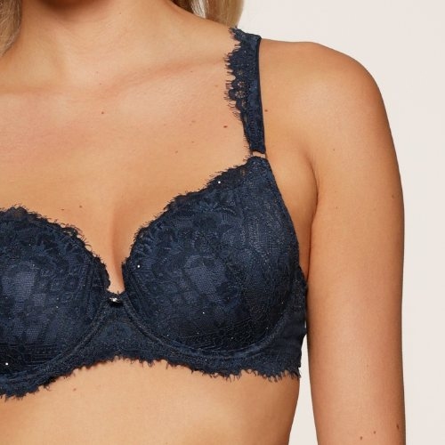LingaDore Sparkling Blue marine blauw voorgevormde bh