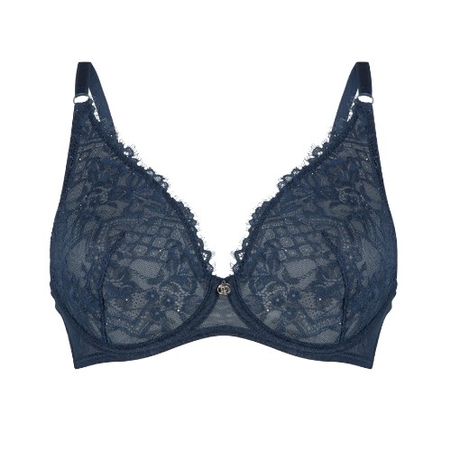 LingaDore Sparkling Blue marine blauw niet voorgevormde bh