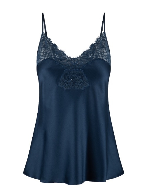 LingaDore Sparkling Blue marine blauw slipdress