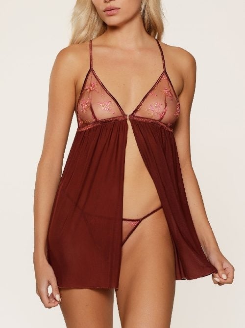 LingaDore Beautiful Bordeaux port babydoll