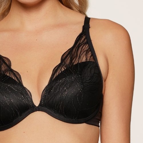 LingaDore Golden Glamour zwart voorgevormde bh