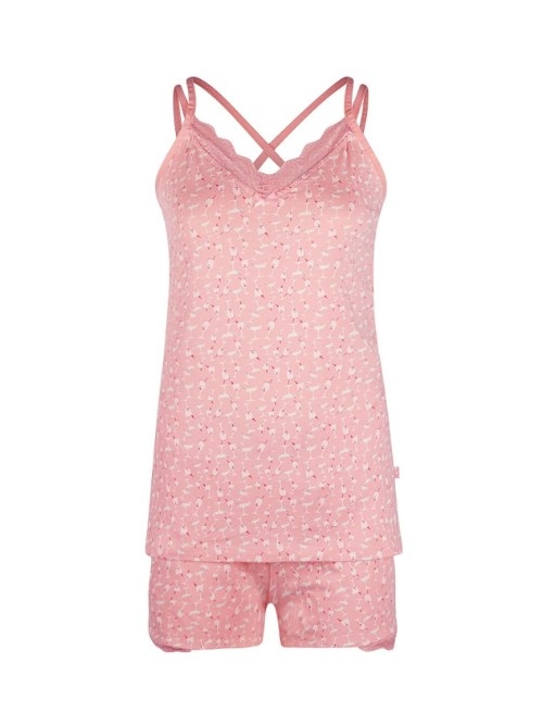Charlie Choe Pink Cocktail roze/print shortama