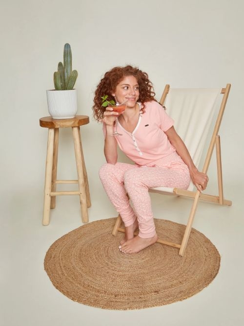 Charlie Choe Pink Cocktail roze/print pyjamabroek