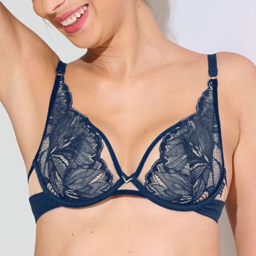 Lisca Charisma marine blauw niet voorgevormde bh