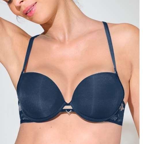 Lisca Charisma marine blauw push up bh