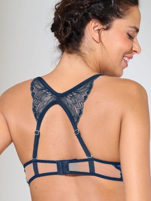 Lisca Charisma marine blauw push up bh