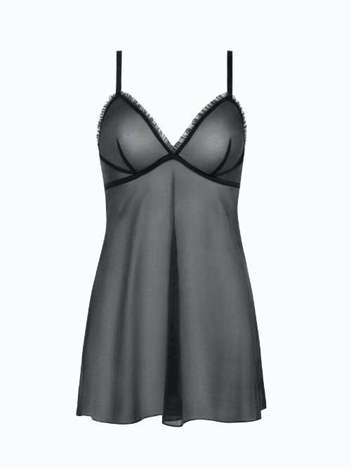 Lisca Shiny Star zwart slipdress