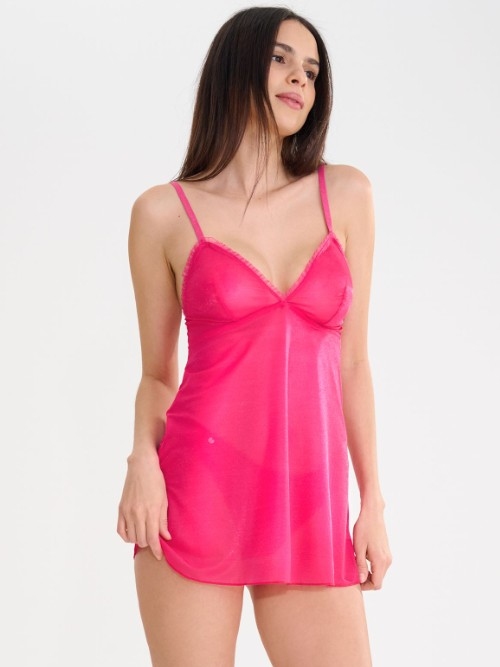 Lisca Shiny Star roze slipdress