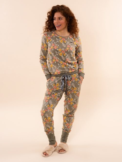 Charlie Choe Lovely Nights groen pyjamabroek