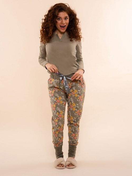 Charlie Choe Lovely Nights groen pyjamabroek