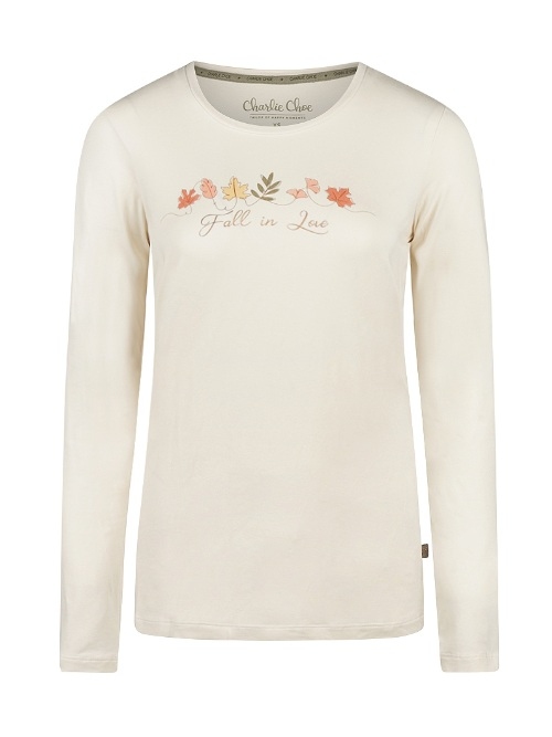 Charlie Choe Lovely Nights off white pyjamashirt