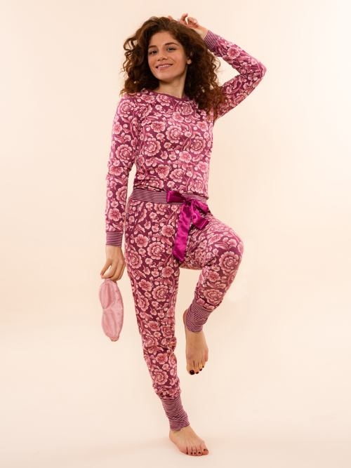 Charlie Choe Cozy Days paars pyjamashirt