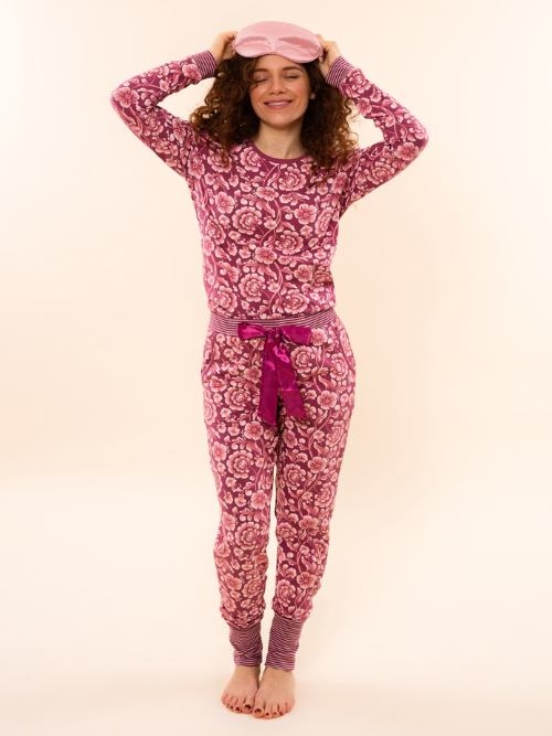 Charlie Choe Cozy Days paars pyjamashirt