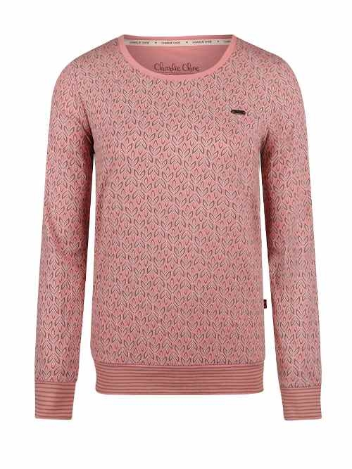 Charlie Choe Cozy Days mauve pyjamashirt