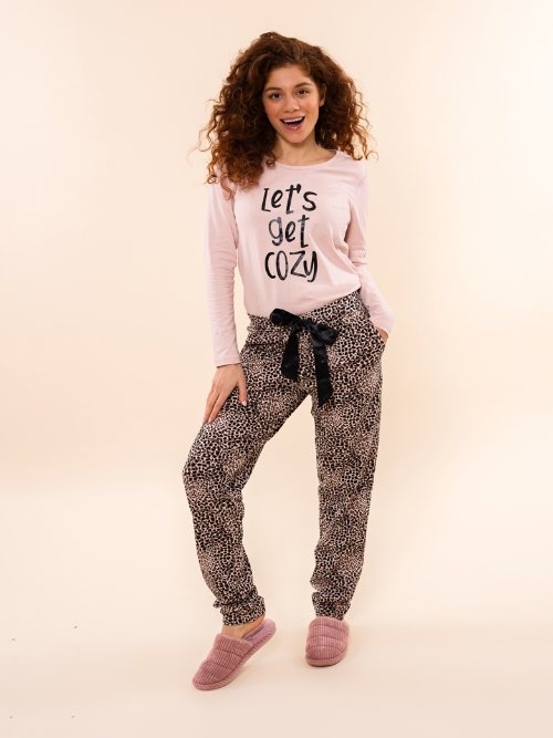 Charlie Choe Cozy Days roze pyjamabroek