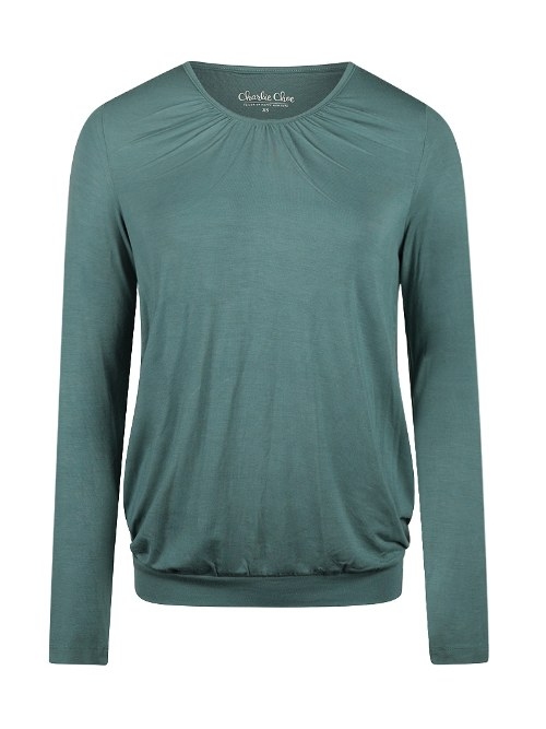 Charlie Choe Cozy Days groen pyjamashirt