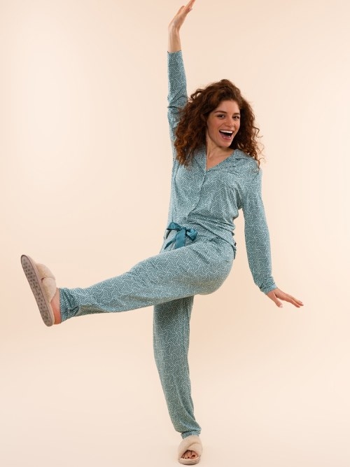 Charlie Choe Cozy Days blauw pyjama