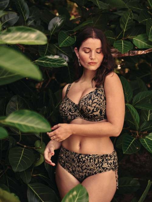 Rosa Faia Badmode Sibel zwart/bruin soft-cup bikinitop