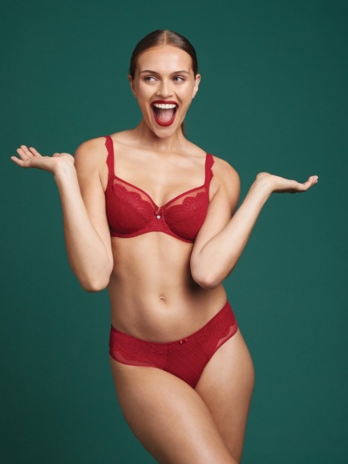 Rosa Faia Selma rood slip