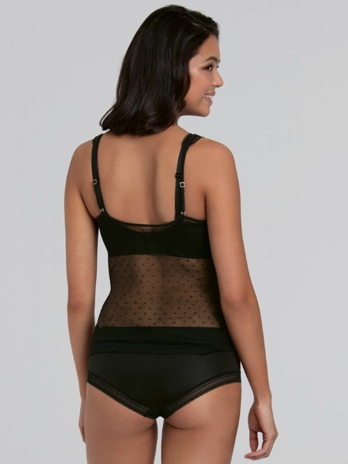 Rosa Faia Emily zwart spaghetti top