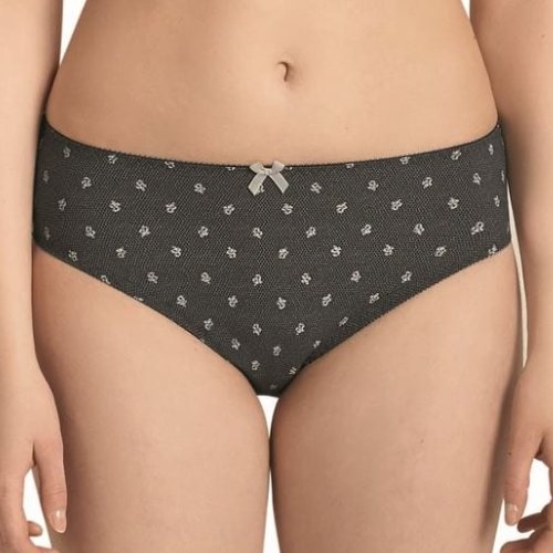 Anita Versailles zwart/print slip