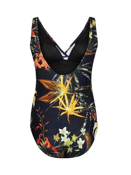 Mila Ocean marine blauw/print badpak