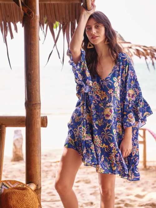 Rosa Faia Badmode Akalani blauw tuniek