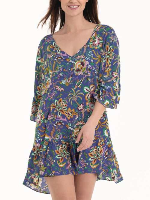 Rosa Faia Badmode Akalani blauw tuniek