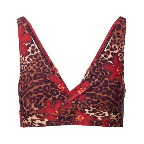 LingaDore Beach Leopard Flower rood soft-cup bikinitop