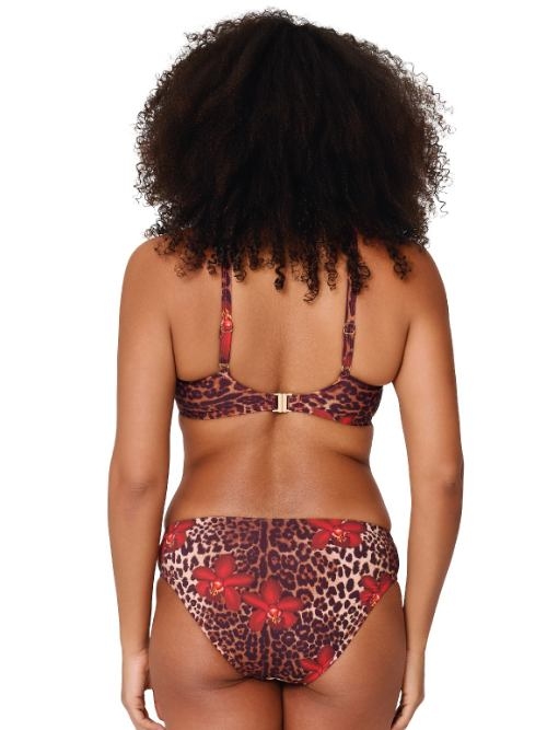 LingaDore Beach Leopard Flower rood soft-cup bikinitop