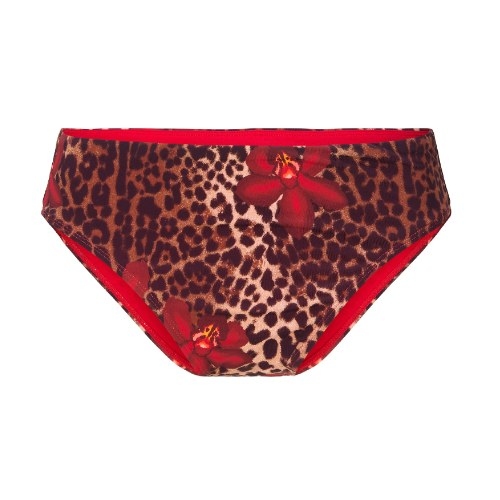 LingaDore Beach Leopard Flower rood bikini broekje