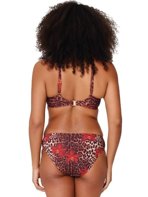 LingaDore Beach Leopard Flower rood bikini broekje