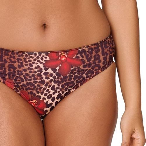 LingaDore Beach Leopard Flower rood bikini broekje