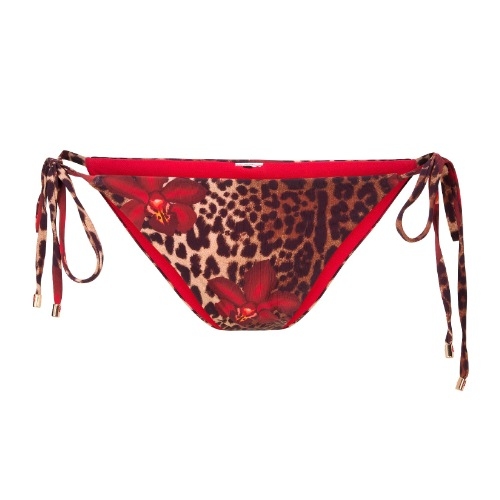 LingaDore Beach Leopard Flower rood bikini broekje