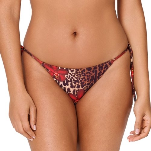 LingaDore Beach Leopard Flower rood bikini broekje