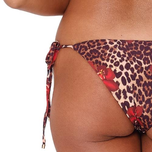 LingaDore Beach Leopard Flower rood bikini broekje