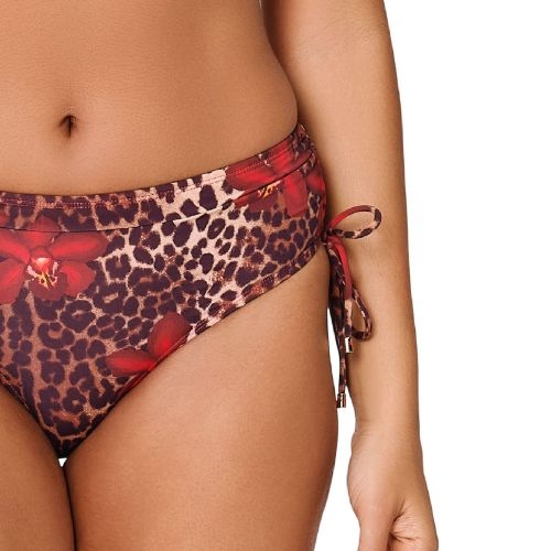 LingaDore Beach Leopard Flower rood bikini broekje