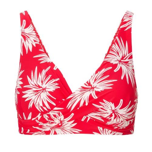 LingaDore Beach Fresh Flowers rood voorgevormde bikinitop