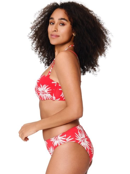 LingaDore Beach Fresh Flowers rood voorgevormde bikinitop