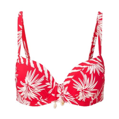 LingaDore Beach Fresh Flowers rood voorgevormde bikinitop