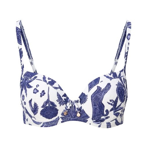 LingaDore Beach Under The Greek Sun blauw/wit voorgevormde bikinitop