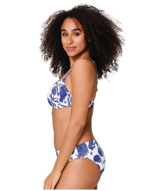 LingaDore Beach Under The Greek Sun blauw/wit voorgevormde bikinitop