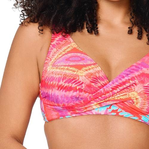 LingaDore Beach Beach Vibes Only coral voorgevormde bikinitop