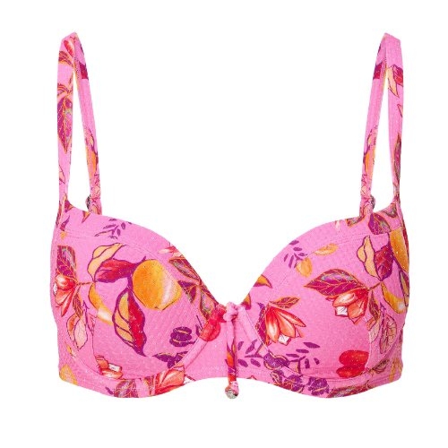 LingaDore Beach Tropical Fruit roze voorgevormde bikinitop